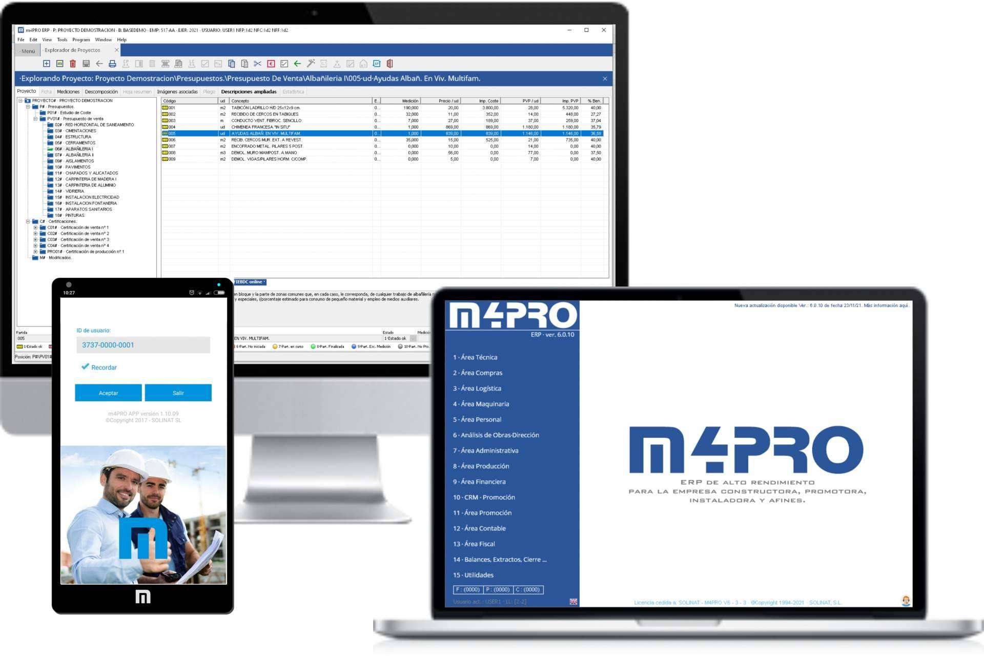 SOLINAT ofrece un software ERP de gestión empresarial para empresas constructoras