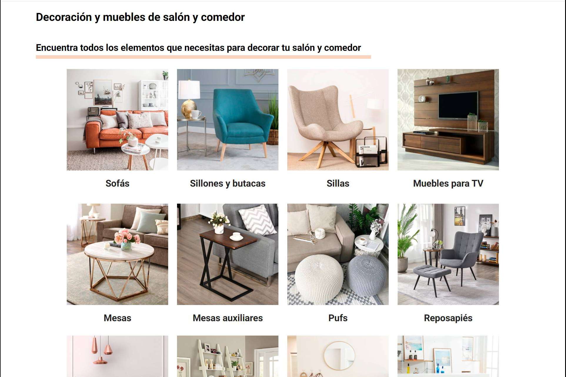 We Are Decor ofrece en un mismo sitio web los catálogos de muebles de Amazon, Maisons du Monde, La Redoute y Leroy Merlín