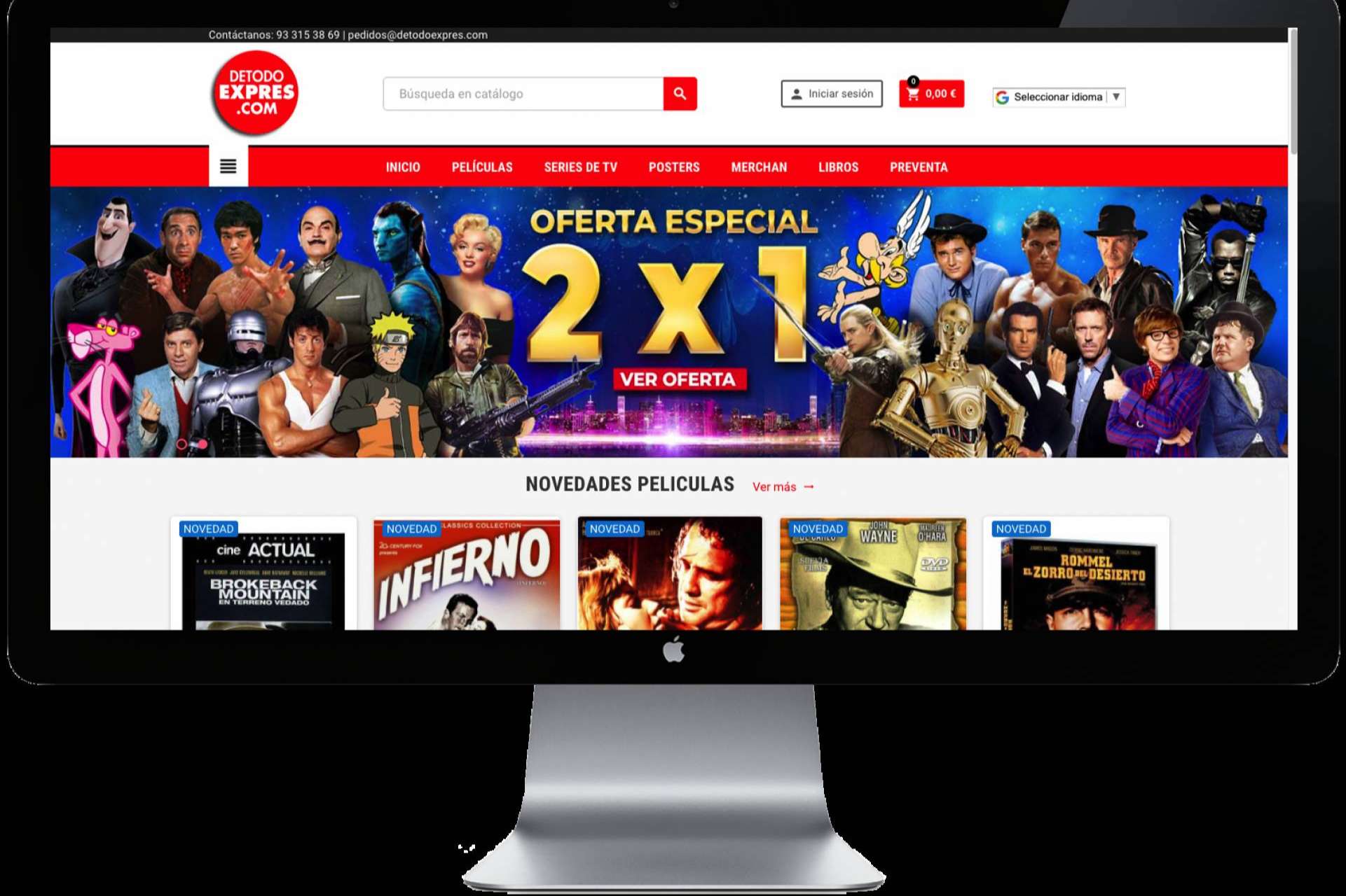 Especialistas en cine, cine clásico, pósteres y merchandising, DETODOEXPRES.COM