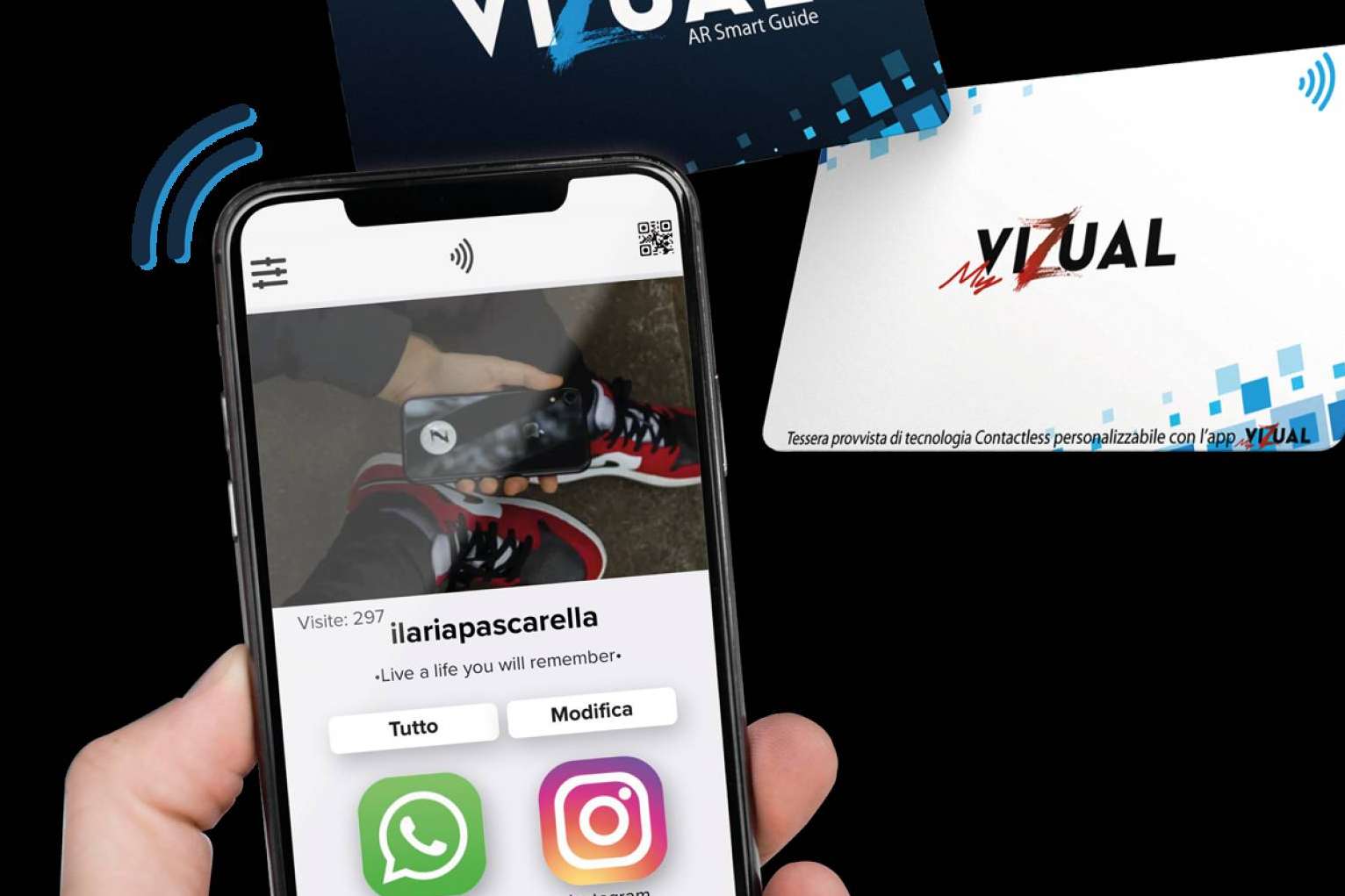 Compartir toda la información social, personal y profesional con un solo toque y al instante es posible con la tarjeta social digital MyVizual