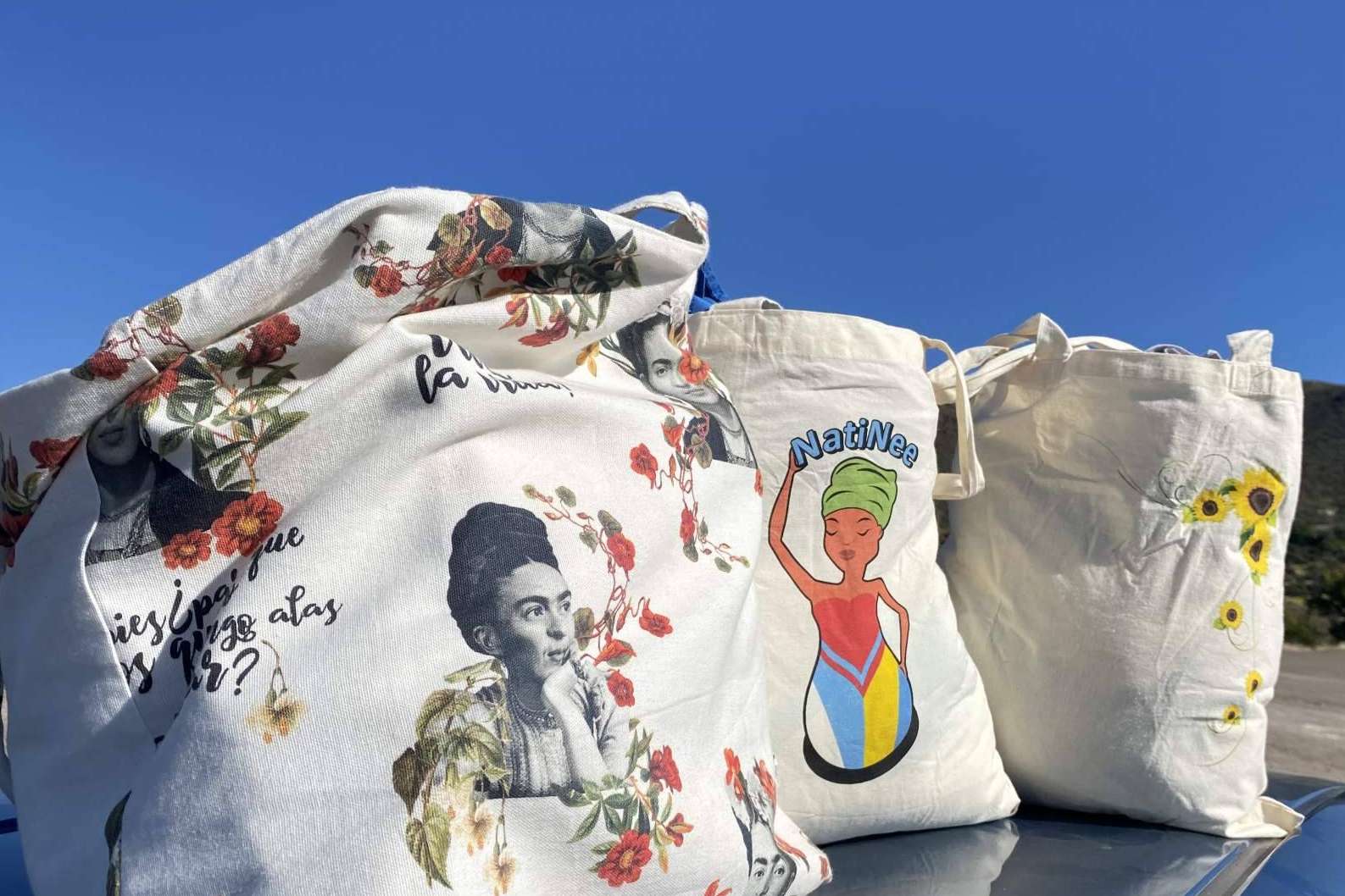La bolsa reutilizable 100 % algodón de NatiNee Bags es un producto ecológico, sostenible y hecho de forma artesanal
