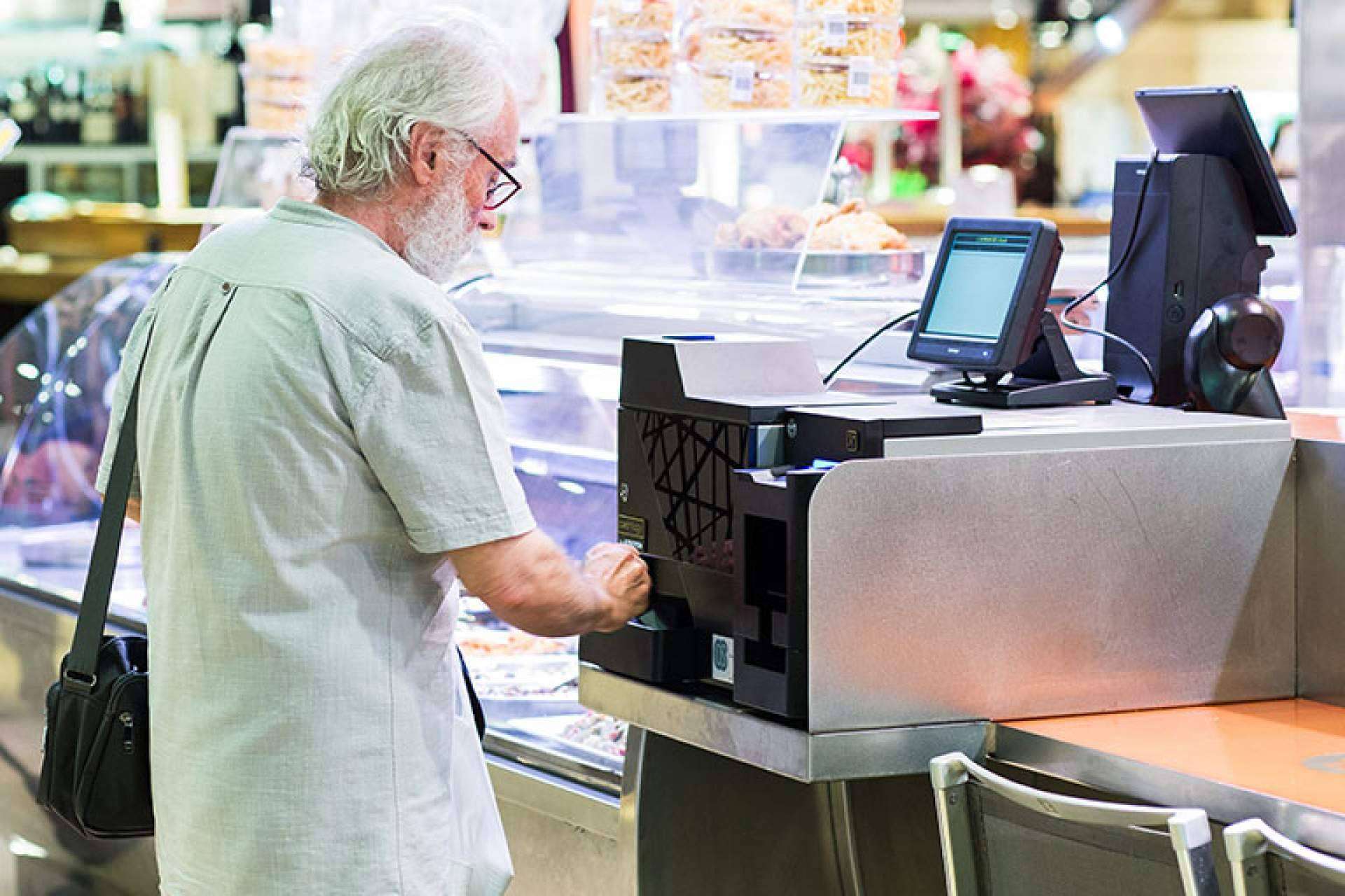 La máquina de cobro de Cashlogy para el cobro de dinero en efectivo