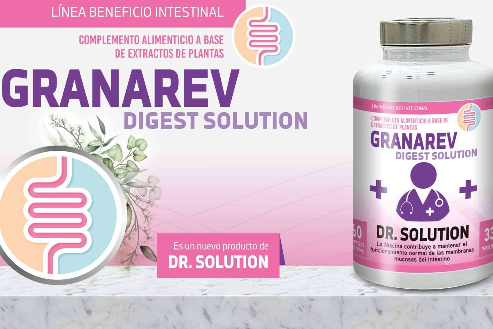 Granarev Digest Solution, el suplemento con extracto de granada para regenerar la permeabilidad intestinal