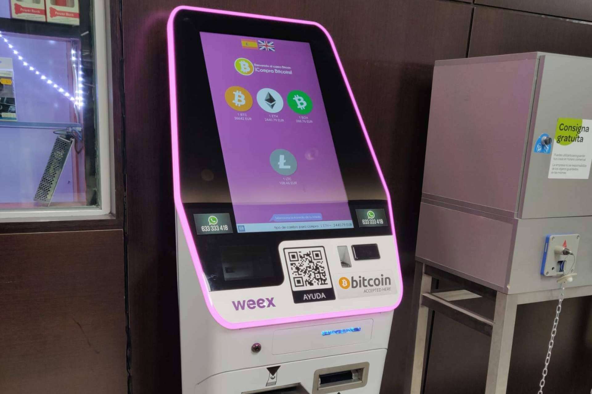 Weex, empresa española de cajeros de bitcoin, expande su presencia a los centros comerciales Alcampo