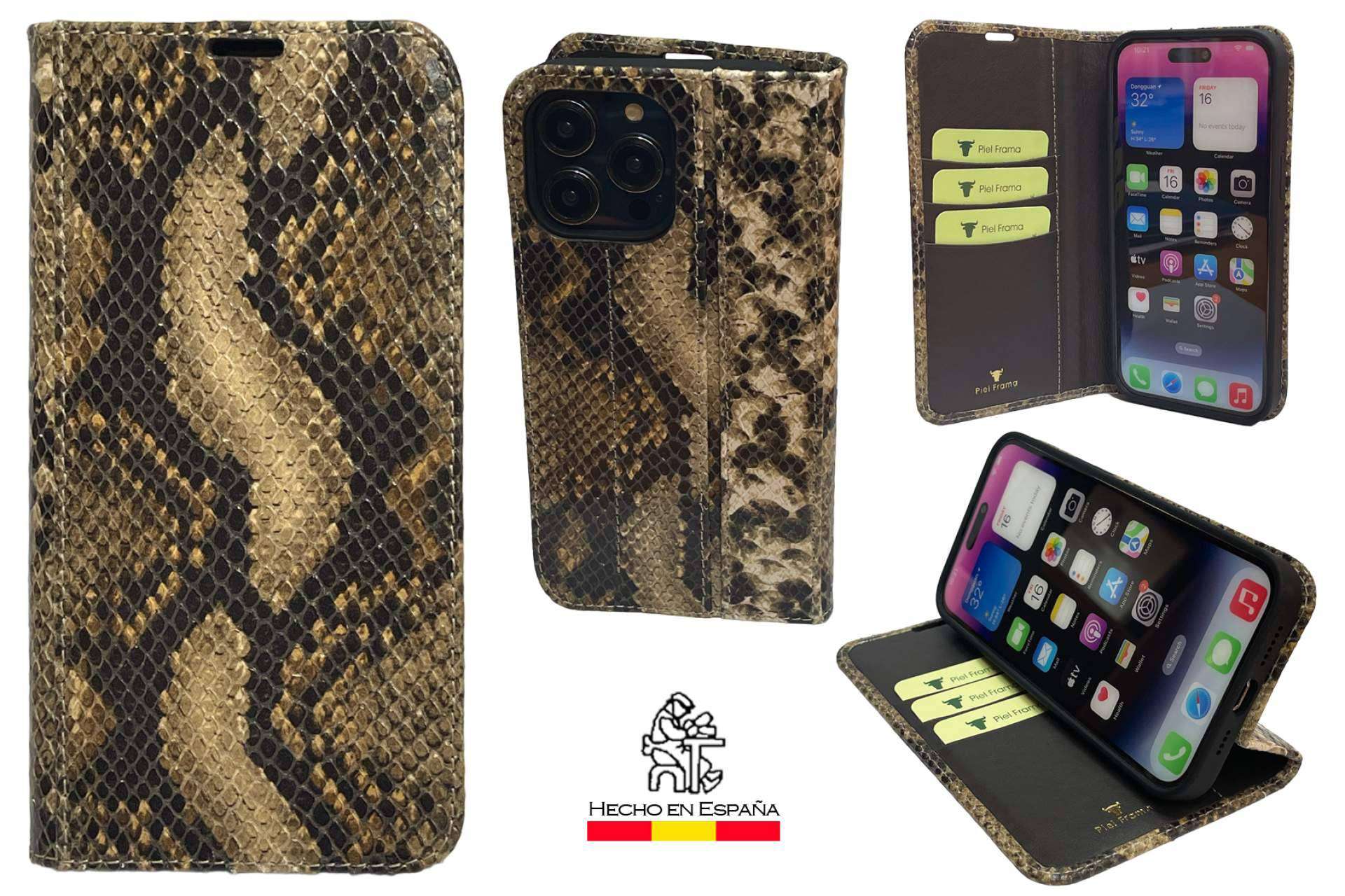 Piel Frama incluye en su colección verano 2023 fundas tipo libro para iPhone 14 Pro y iPhone 14 Pro Max