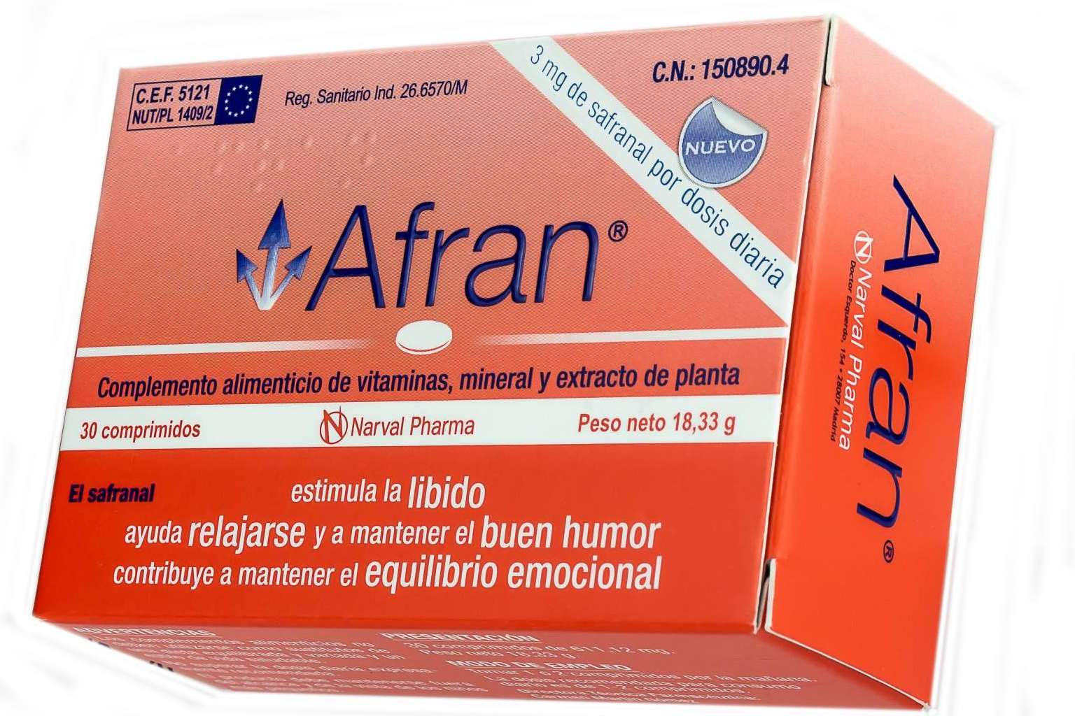 Afrán es un complemento alimenticio que contribuye al equilibrio emocional y buen humor, según Narval Pharma