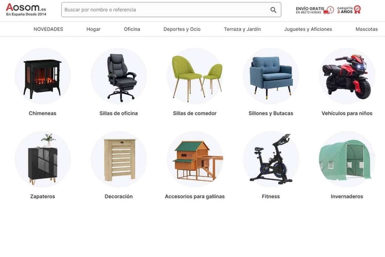 Aosom.es, la tienda online de moda para el hogar, jardín y mucho más