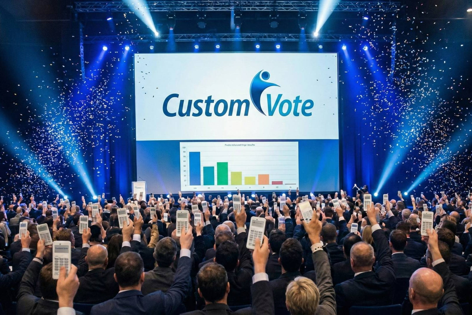 Votación electrónica en tiempo real, la solución de Custom Vote para juntas, congresos y asambleas