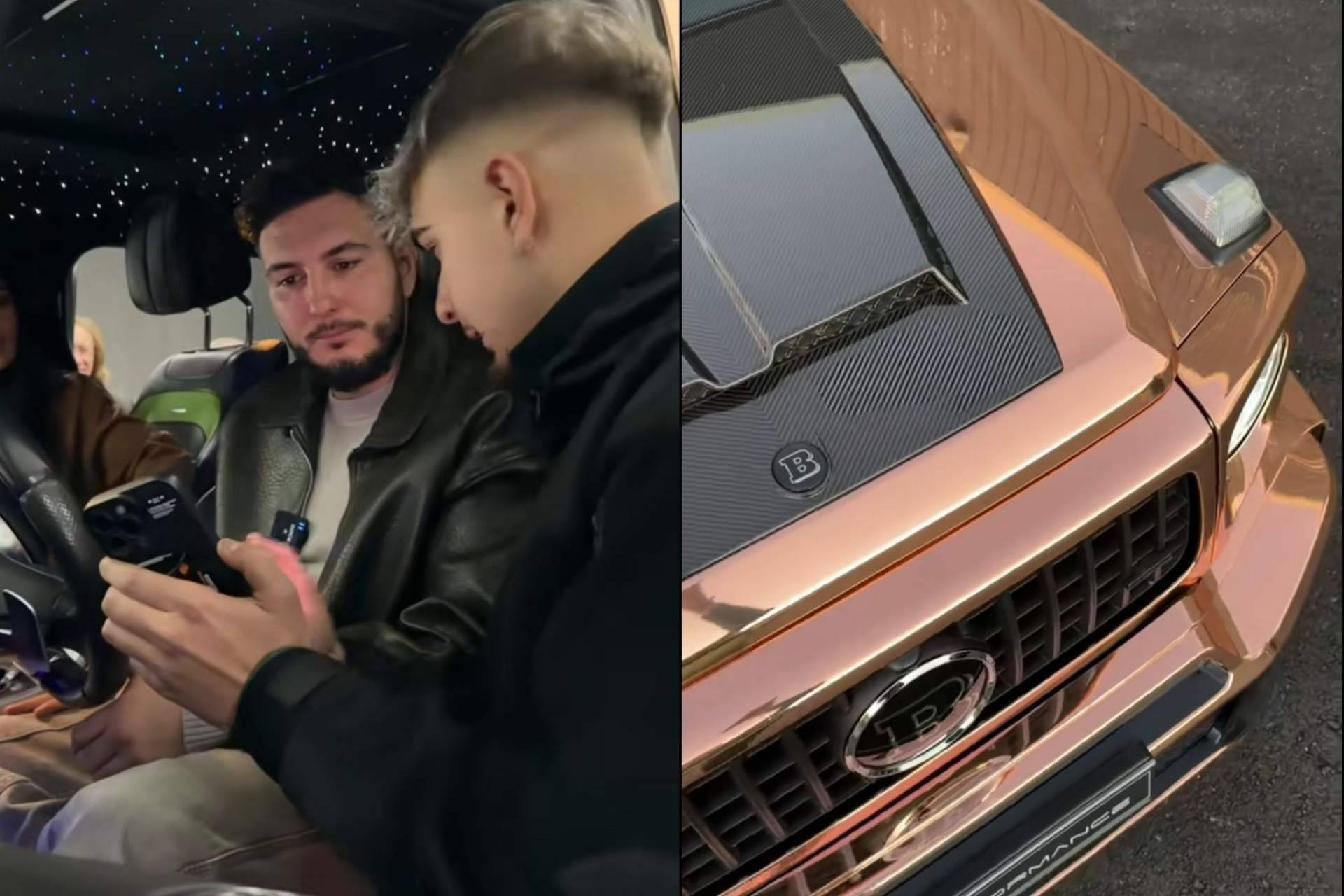 Omar Montes y su Mercedes de 'Oro Rosa' que incendia las redes; ¿exceso o genialidad?